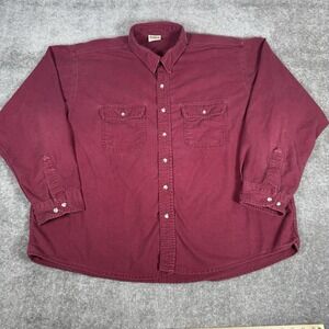 Five Brother Shirt Men's 3XL Red Chamois Flannel Long Sleeve Thick Outdoor‎